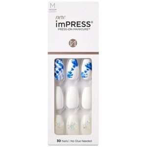 imPRESS Medium Length Press-On Manicure Fake Nails, Riviera Paradise